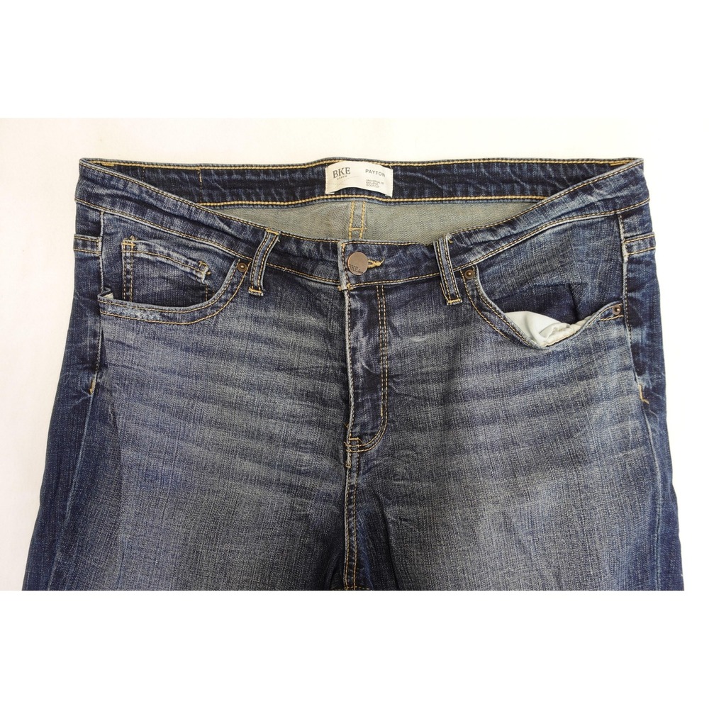 BKE Payton Jeans Womens 35x34 Blue Medium Wash Bootcut Stretch Denim Regular Fit